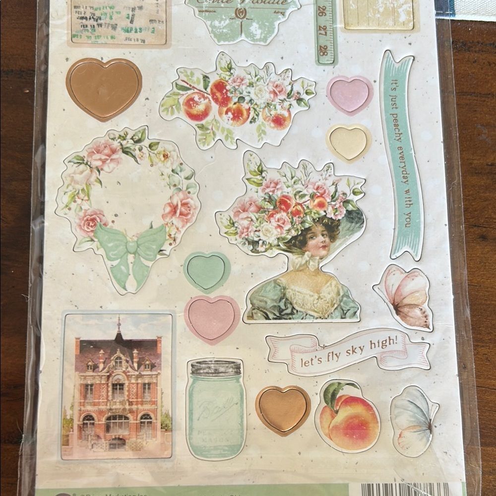 Prima Chipboard Stickers - Multicolor 44 items NEW - Picture 7 of 7